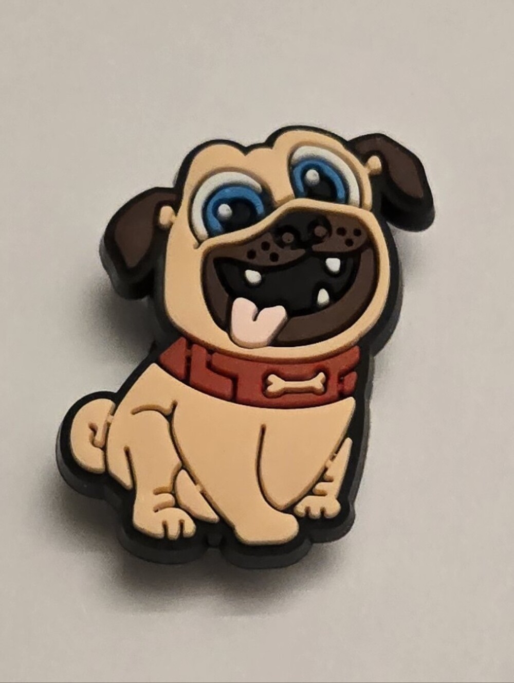 Pug Tan Dog Croc Charm Shoe Charm